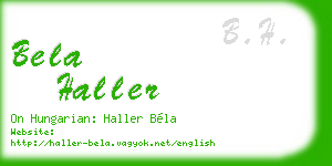 bela haller business card
